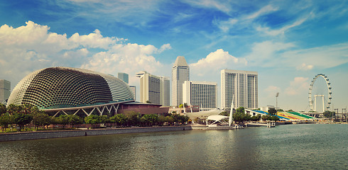 Image showing Singapore skyline of Marina Bay