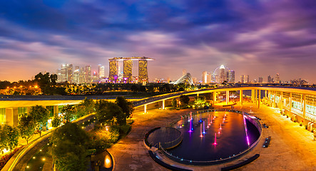 Image showing Panorama of Singapore skyline 