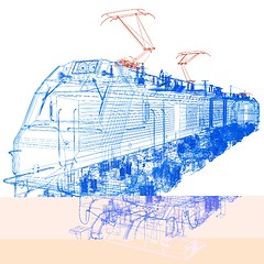 Image showing train.3D illustration