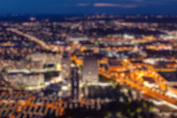 Image showing Blurred defocused city view