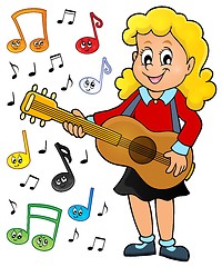 Image showing Girl guitar player theme image 2