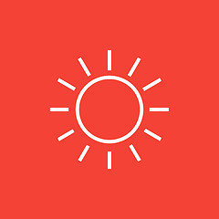 Image showing Sun line icon.