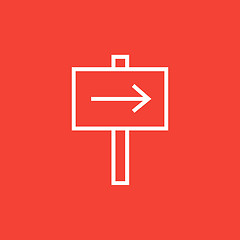 Image showing Travel traffic sign line icon.