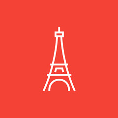 Image showing Eiffel Tower line icon.