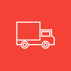 Image showing Delivery van line icon.