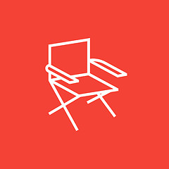 Image showing Folding chair line icon.