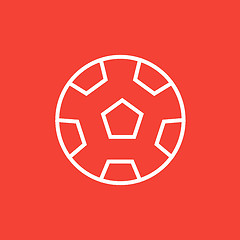 Image showing Soccer ball line icon.