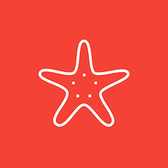 Image showing Starfish line icon.