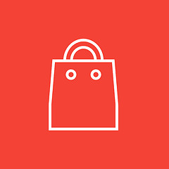 Image showing Shopping bag line icon.