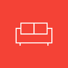 Image showing Sofa line icon.