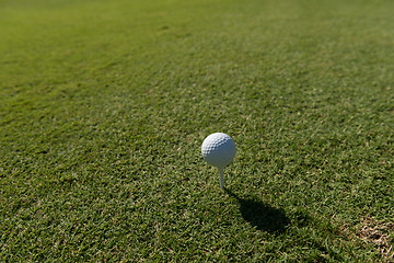 Image showing golf ball on tee