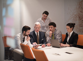 Image showing business people group on meeting at modern startup office