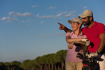 Image showing portrait of couple on golf course