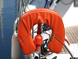 Image showing yacht buoy,