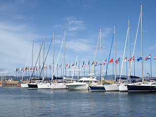 Image showing yachts in french riviera harbor