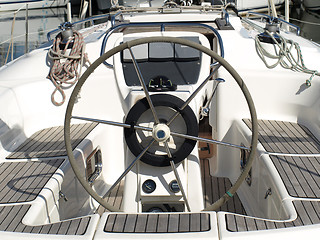 Image showing rudder on a luxury yacht