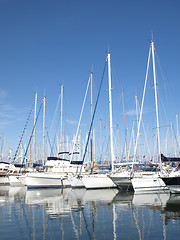 Image showing yachts in french riviera harbor