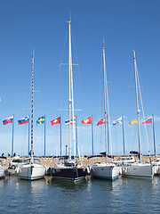 Image showing yachts in french riviera harbor