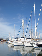 Image showing yachts in french riviera harbor