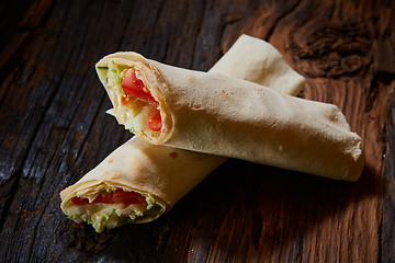 Image showing Shawarma Lavash. Studio Photo