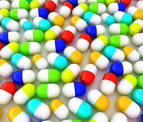 Image showing Tablets background. 3D illustration