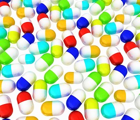 Image showing Tablets background. 3D illustration