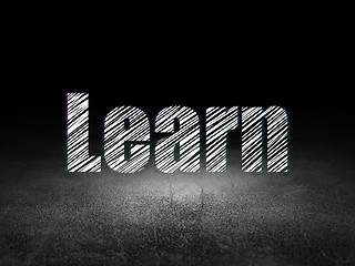 Image showing Learning concept: Learn in grunge dark room