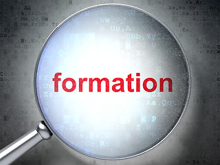 Image showing Learning concept: Formation with optical glass