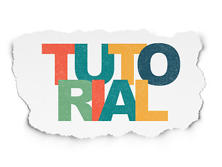 Image showing Education concept: Tutorial on Torn Paper background