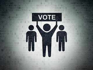 Image showing Political concept: Election Campaign on Digital Data Paper background