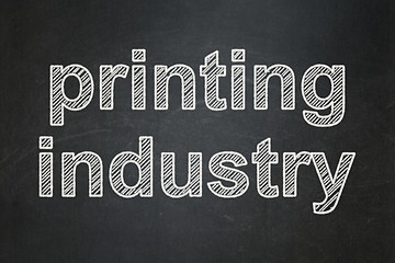Image showing Industry concept: Printing Industry on chalkboard background