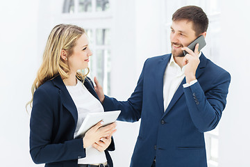 Image showing Male and female office workers.