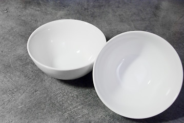 Image showing White bowls