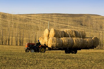 Image showing Hay Bale Transportation