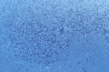 Image showing Natural ice pattern on winter glass
