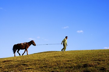 Image showing Man and Horse