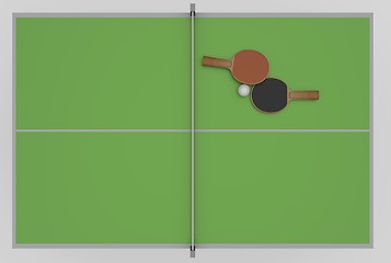 Image showing ping pong and table