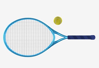 Image showing blue tennis racket