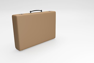 Image showing brown elegant suitcase