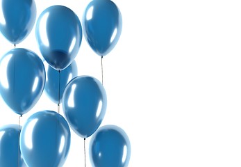 Image showing party blue balloons