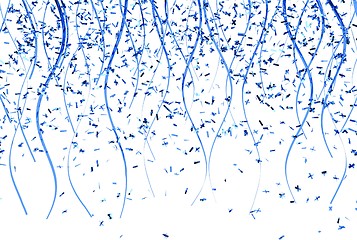 Image showing falling blue confetti