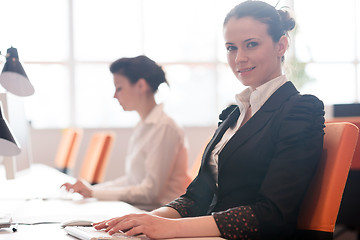 Image showing business woman at  office people group in background