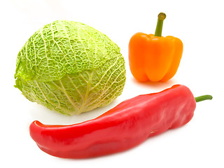 Image showing Pepper and Cabbage