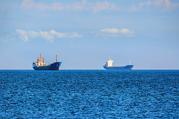 Image showing Cargo Ships on Roadstead