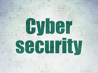 Image showing Security concept: Cyber Security on Digital Data Paper background