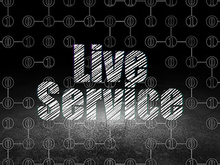 Image showing Finance concept: Live Service in grunge dark room