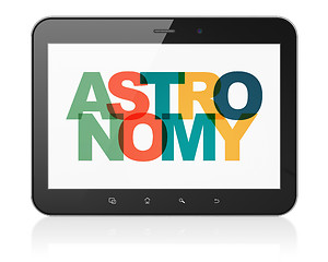 Image showing Science concept: Tablet Computer with Astronomy on  display