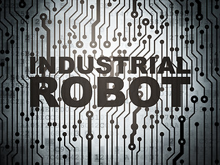 Image showing Industry concept: circuit board with Industrial Robot