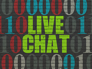 Image showing Web development concept: Live Chat on wall background