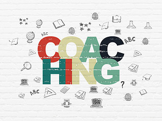 Image showing Studying concept: Coaching on wall background